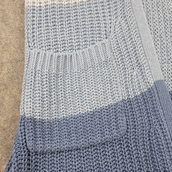 Pendleton Open Front Cardigan Women’s Petite Medium Ombre Blue Cream Knit - Picture 3 of 11